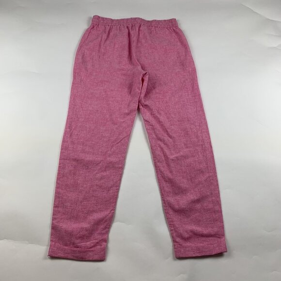 J. Crew Pepto Pink Linen Blend Ankle Pant 4 New - Picture 6 of 7